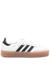 Adidas Originals Mens Samba Xlg Leather And Suede Low-top Trainers White Black Gum In Ftwwht/cblack/goldmt