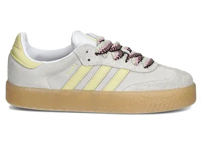 Pre-owned Adidas Originals Sambae White Grey (women's) Sneakers In Cloud White/grey One/powder Yellow