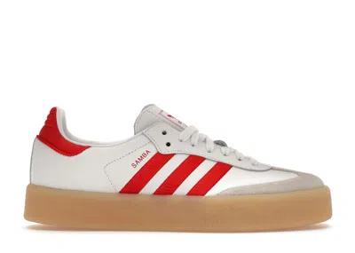 Pre-owned Adidas Originals Sambae White Gum (women's) Sneakers In Cloud White/better Scarelet Red