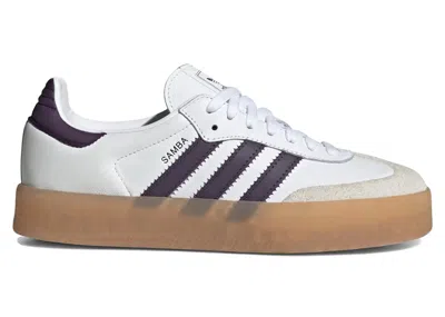 Pre-owned Adidas Originals Sambae White (women's) Sneakers In Cloud White/off White/aurora Plum