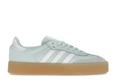 Pre-owned Adidas Originals Sambae (women's) Sneakers In Almost Blue/cloud White/silver Metallic In Multi