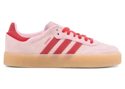 Pre-owned Adidas Originals Sambae (women's) Sneakers In Clear Pink/better Scarelet Red/gum