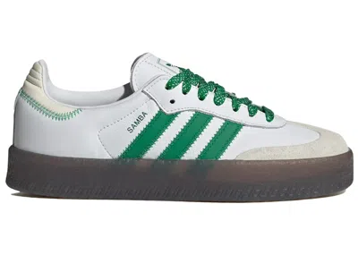 Pre-owned Adidas Originals Sambae (women's) Sneakers In Cloud White/green/off White