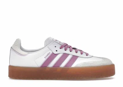 Pre-owned Adidas Originals Sambae (women's) Sneakers In Cloud White/preloved Purple/off White