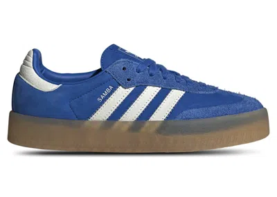 Pre-owned Adidas Originals Sambae (women's) Sneakers In Cloud White/silver Metallic/gum In Multi