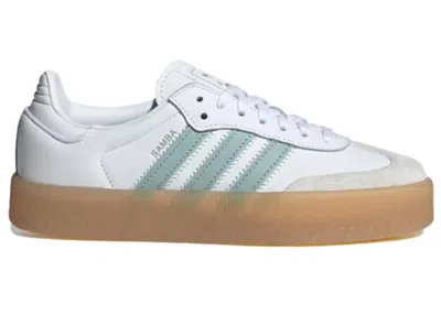 Pre-owned Adidas Originals Sambae (women's) Sneakers In Cloud White/wonder Blue/off White