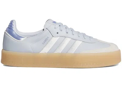 Pre-owned Adidas Originals Sambae (women's) Sneakers In Halo Blue/off White/blue Spark Metallic
