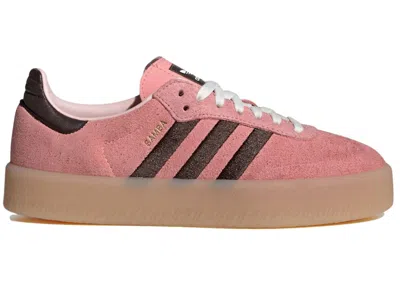 Pre-owned Adidas Originals Sambae (women's) Sneakers In Semi Pink Spark/dark Brown/gum In Multi