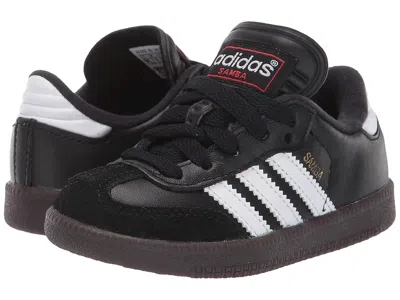 Adidas Originals Samba(r) Classic Core (toddler/little Kid/big Kid) Kids Shoes Black/running White : 12 Little Kid M In Multi