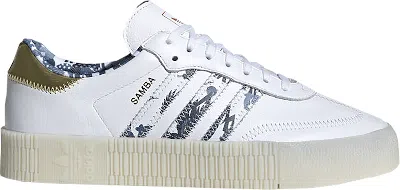 Pre-owned Adidas Originals Sambarose Chinese New Year (2020) (women's) Sneakers In Cloud White/gold Metallic/core Black