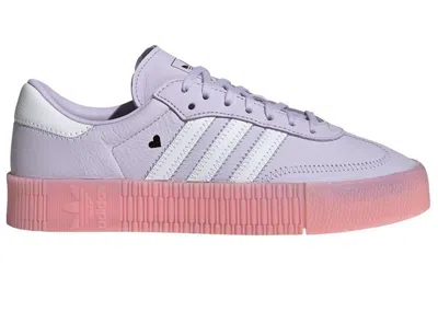 Pre-owned Adidas Originals Sambarose Valentine's Day (women's) Sneakers In Purple Tint/footwear White/glory Pink