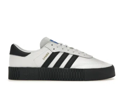 Pre-owned Adidas Originals Sambarose (women's) Sneakers In Footwear White/core Black/bluebird