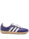 Adidas Originals Striped Rubber Lace-up Low-top Sneakers In Blue