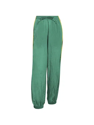 Adidas Originals Santiago Drawstring Side-stripe Track Pants In Green