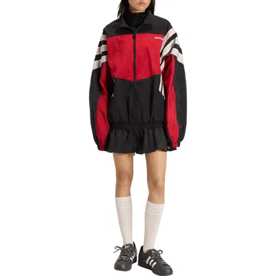 Adidas Originals Santiago Peplum Track Jacket In Black