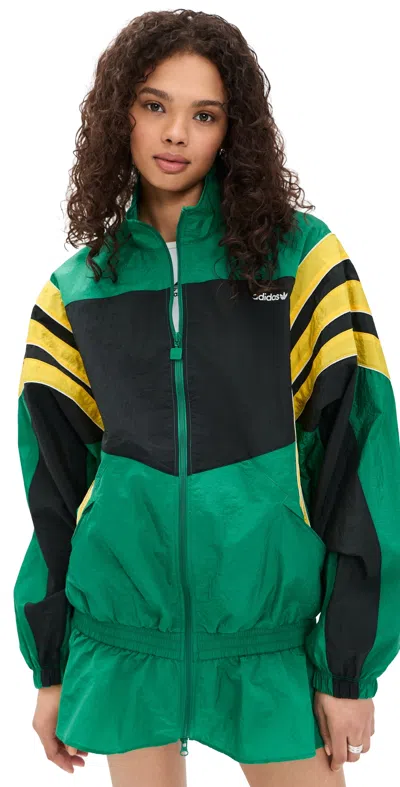 Adidas Originals Santiago Peplum Track Jacket In Green
