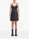 Adidas Originals Sleeveless Satin Mini Dress In Black