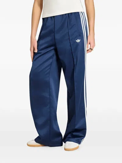 Adidas Originals Satin Sst Loose Track Pants In Blue