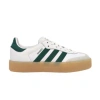 Adidas Originals Womens Sambae Leather Low-top Trainers White Collegiate Green G In White