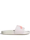 Adidas Originals Script-logo Slides In Pink
