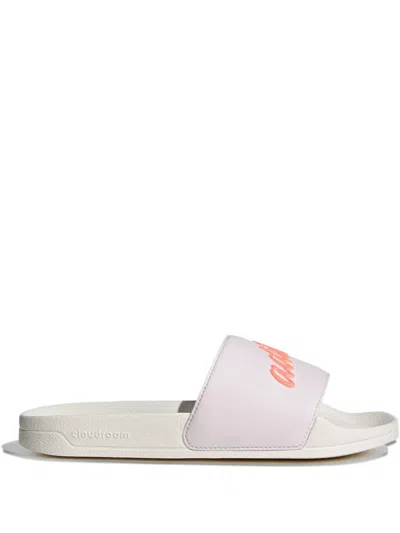 Adidas Originals Script-logo Slides In Pink