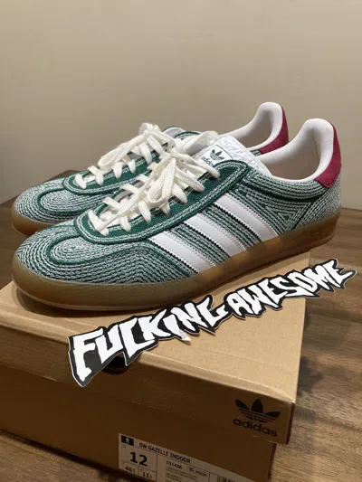 Pre-owned Adidas Originals Sean Wotherspoon X Adidas Sw Gazelle Indoor Size 12 Shoes In Green