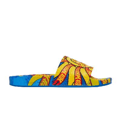 Pre-owned Adidas Originals Sean Wotherspoon X Hot Wheels X Adilette Slides In Blue