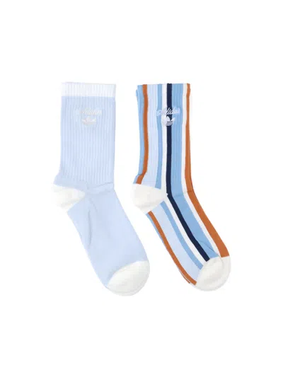Adidas Originals Set 2 Socks Logo In Blue