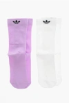 Adidas Originals Set Of 2 Pairs Of Stretch Nylon Socks With Contrasting Logo