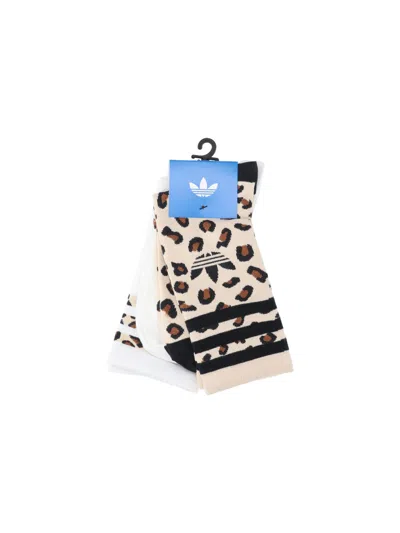 Adidas Originals Set Of 2 Socks "leopard"