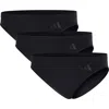 Adidas Originals Set Of 3 Bikini Briefs In Black