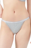 Adidas Originals Set Of 3 String Bikini Briefs In Gray