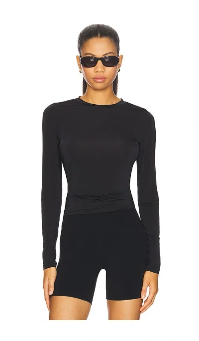 Adidas Originals Sheer 3 Stripe Long Sleeve In Black