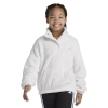 Adidas Originals Sherpa Big Kid Girls Mock Neck Long Sleeve Active Quarter-zip Pullover In Multi
