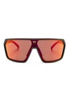Adidas Originals Shield-frame Sunglasses In Green