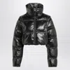 Adidas Originals Shiny Finish Cropped Puffer Jacket In Black