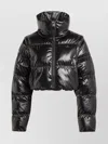 Adidas Originals Shiny Finish Cropped Puffer Jacket In Black