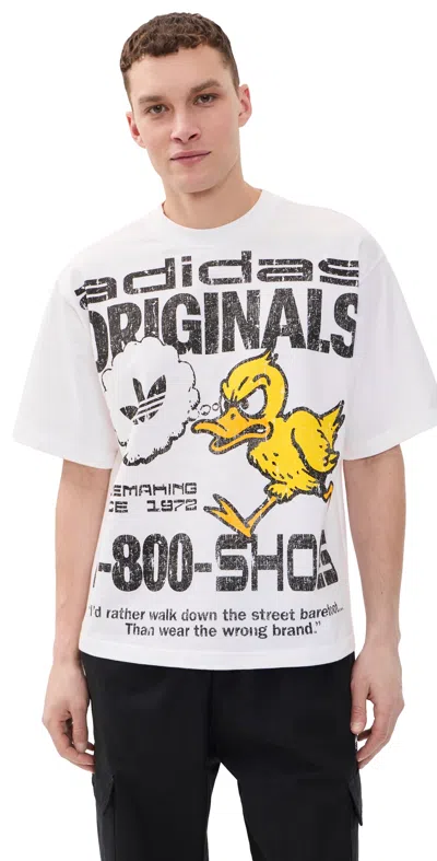 Adidas Originals Shoemakers Graphic Tee Aurora Coffee In White