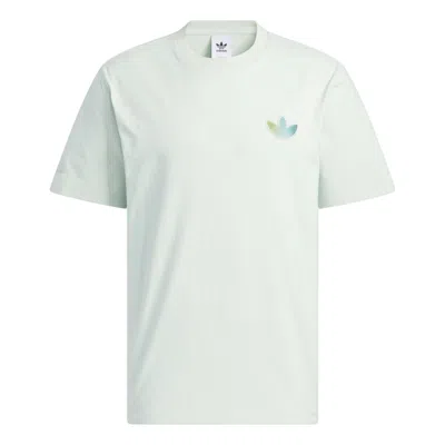 Adidas Originals Short Sleeve Classic Graphic T-shirt 'linen Green' In White