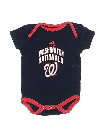 Pre-owned Adidas Originals Babies' Short Sleeve Onesie In Blue