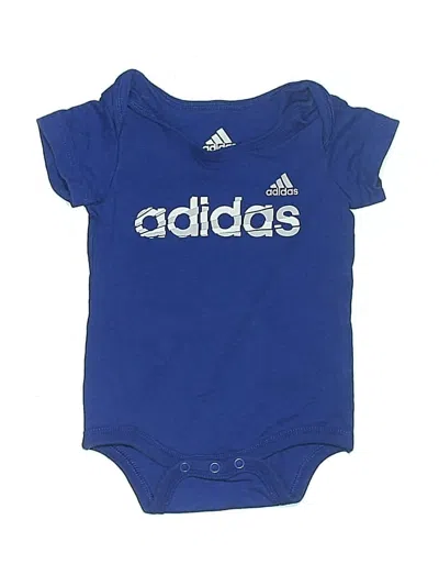 Pre-owned Adidas Originals Babies' Short Sleeve Onesie In Blue