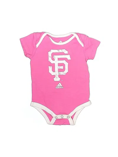Pre-owned Adidas Originals Babies' Short Sleeve Onesie In Pink