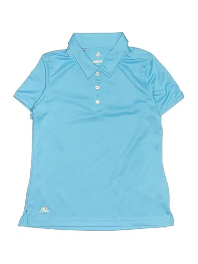 Pre-owned Adidas Originals Kids' Short Sleeve Polo Shirt In Blue