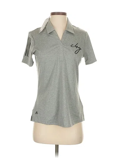 Adidas Originals Short Sleeve Polo Shirt In Gray
