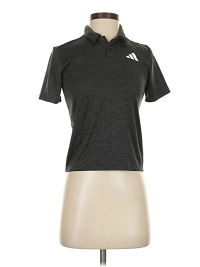 Pre-owned Adidas Originals Short Sleeve Polo Shirt In Gray