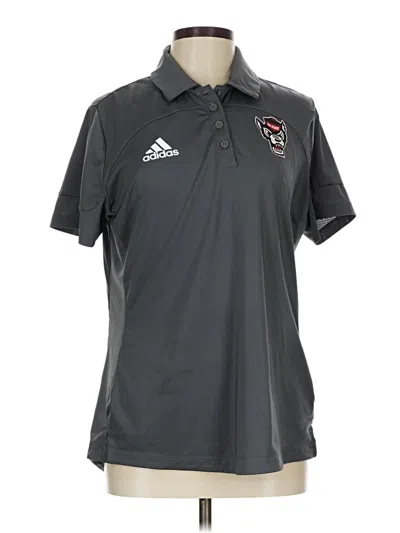 Pre-owned Adidas Originals Short Sleeve Polo Shirt In Gray
