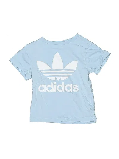 Pre-owned Adidas Originals Kids' Short Sleeve T-shirt In Blue