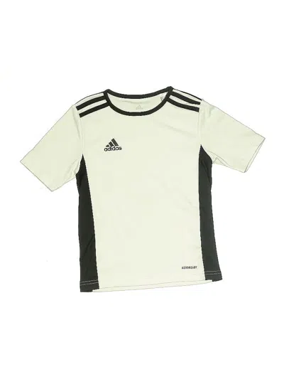 Pre-owned Adidas Originals Kids' Short Sleeve Top Ivory Tops In White