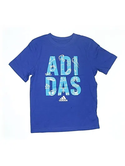 Pre-owned Adidas Originals Kids' Short Sleeve T-shirt In Blue