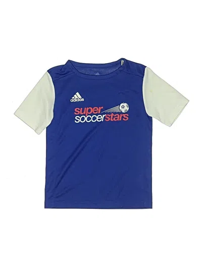 Pre-owned Adidas Originals Kids' Short Sleeve T-shirt In Blue